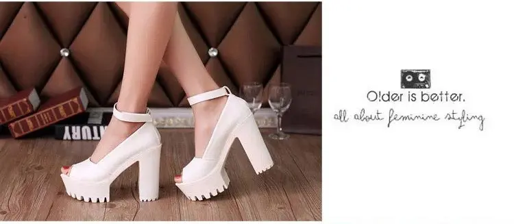 Обувь на платформе; женская обувь на высоком каблуке; zapatos mujer; обувь в стиле Лолиты; женские туфли-лодочки; Новинка года; модная женская обувь с круглым открытым носком на высоком каблуке
