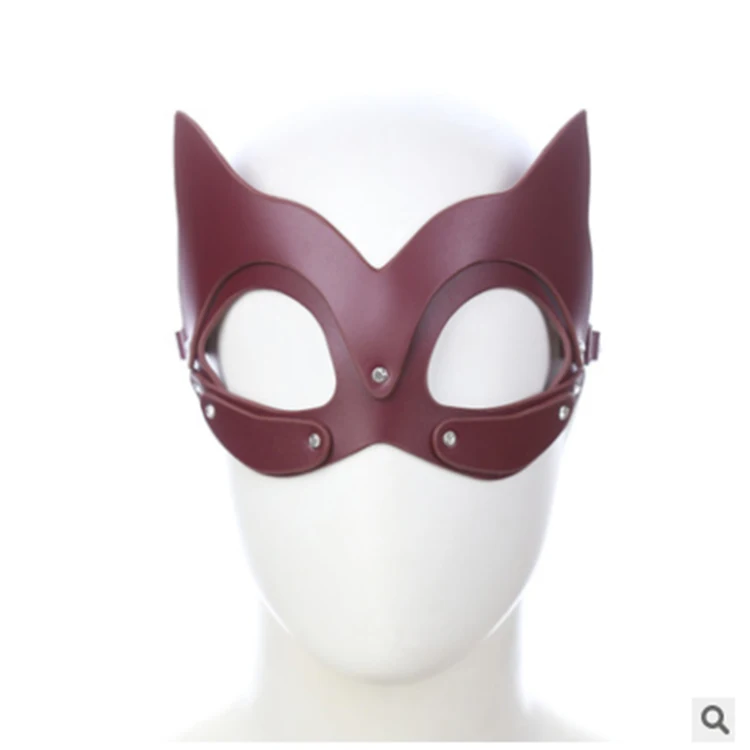 SM Черная мягкая из искусственной кожи полный проводов капюшон маска Blindfold бандаж
