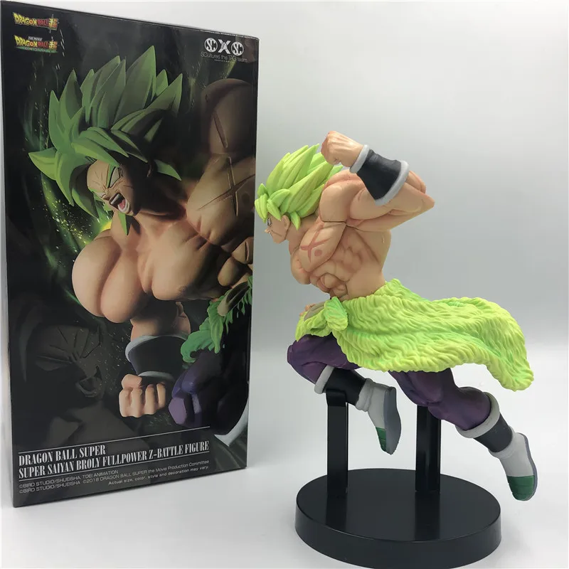 Dragon Ball Z Super Broly Movie Ver. Зеленые волосы против Гоку броли Супер Saiyan боевой формы ПВХ Фигурки Модель DBZ 24 см