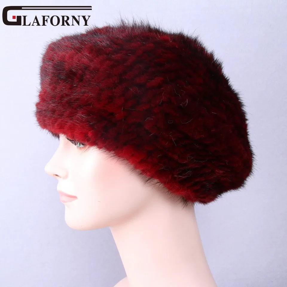 Glaforny женские зимние меховые шапки меховая шапка из натуральной норки толстые