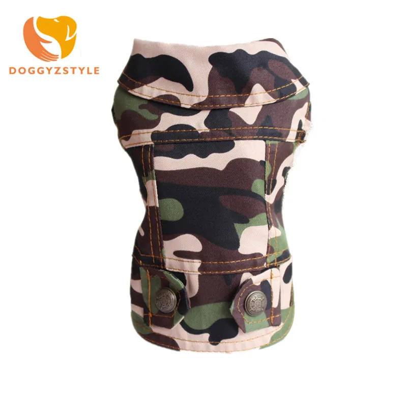 DOGGYZSTYLE Камуфляжный жилет для собак осенняя одежда маленьких и больших армейская