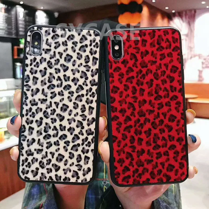 SYCASE Fashion Vintage Leopard Print phone case For iPhone X XR Xs Max 6 6S 7 8 Plus Mobile Phone Shell Hard Back Cover Cases |