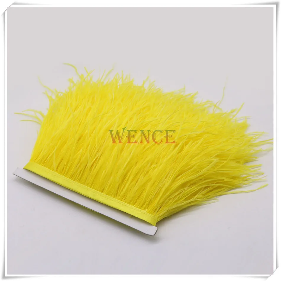 10 ярдов Высокое качество реального обрезки страусовых перьев Высота 15 см перья