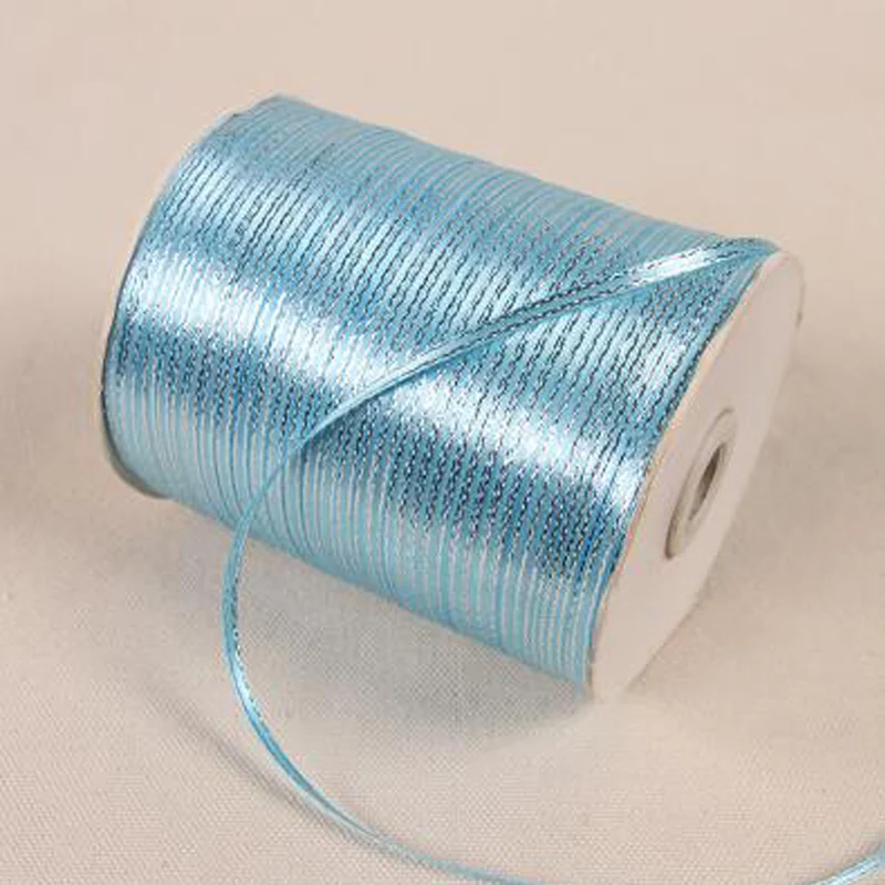 Фото REDJCK 10 метров 3 мм ширина Золотая атласная лента, полиэфирная шелковая ткань, тесьма для подарочной упаковки, свадебное украшение №2