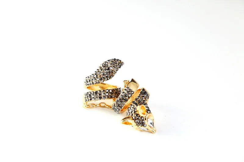 Новое поступление 2017 Лидер продаж кольца в форме золотой лисы австрийский