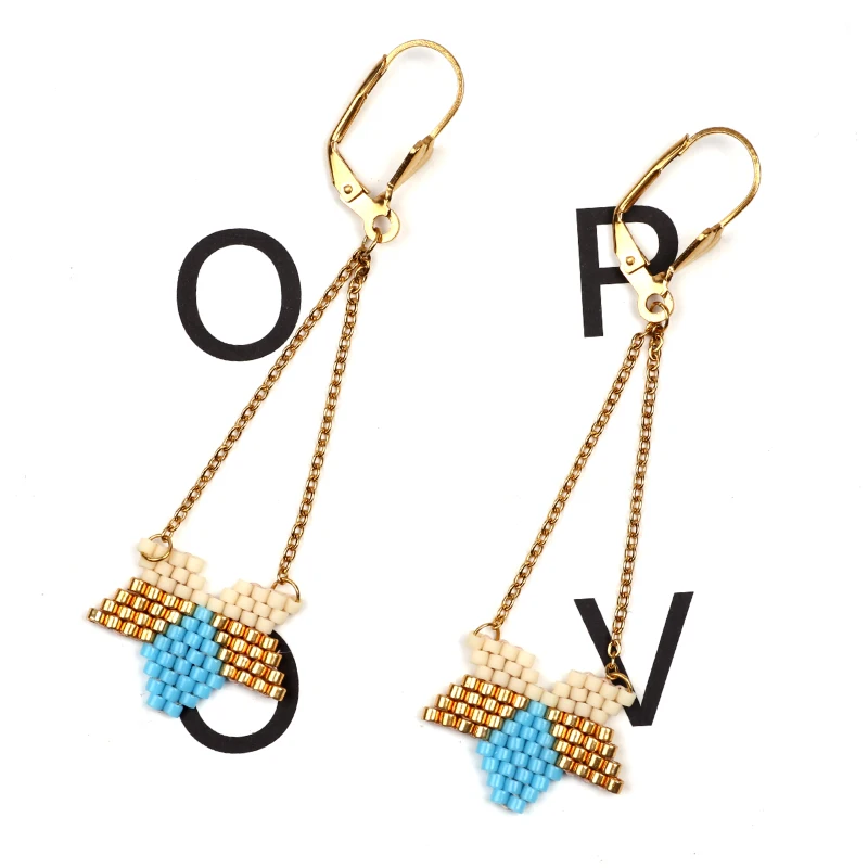 Fairywoo оптовая продажа серьга Бохо удача женщины ювелирные изделия ручной работы с