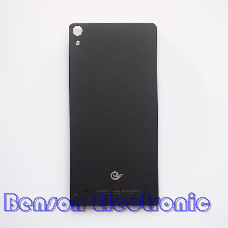 Черный Baansam Пластик Батарея задняя крышка для huawei Ascend P6S Корпус чехол с стеклами - Цвет: Черный