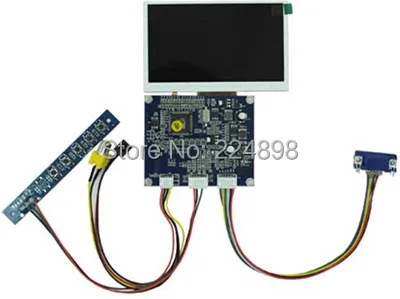 Видео (CVBS)+ VGA привод доска 12V + 4 3 дюймов TFT ЖК дисплей Цвет Экран 480(RGB)* 272 (NTSC / PAL