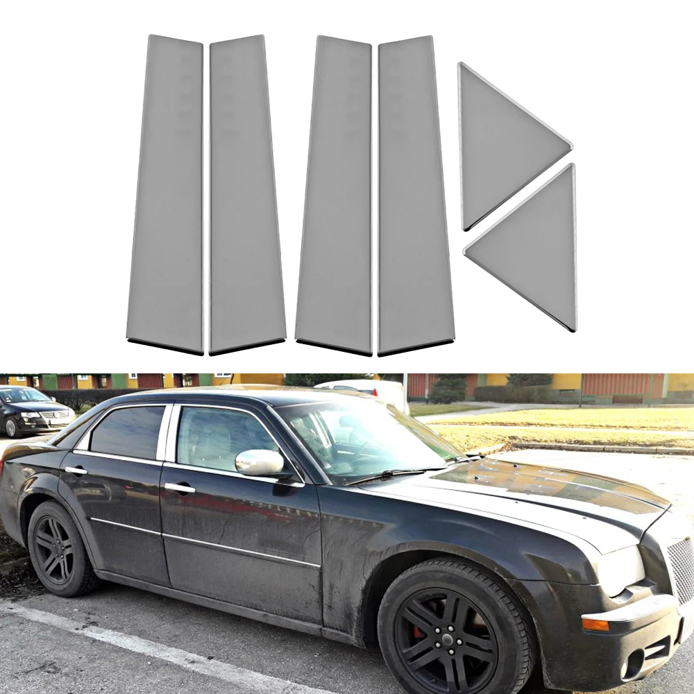 ARMSKY, 6 шт., нержавеющая крышка для окна автомобиля, для 2003-2011 Chrysler 300C