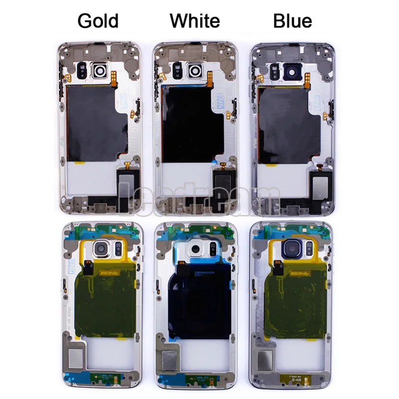10 шт./лот DHL для Samsung Galaxy S6 g920 G920F Ближний рамка Корпус шасси с задняя крышка