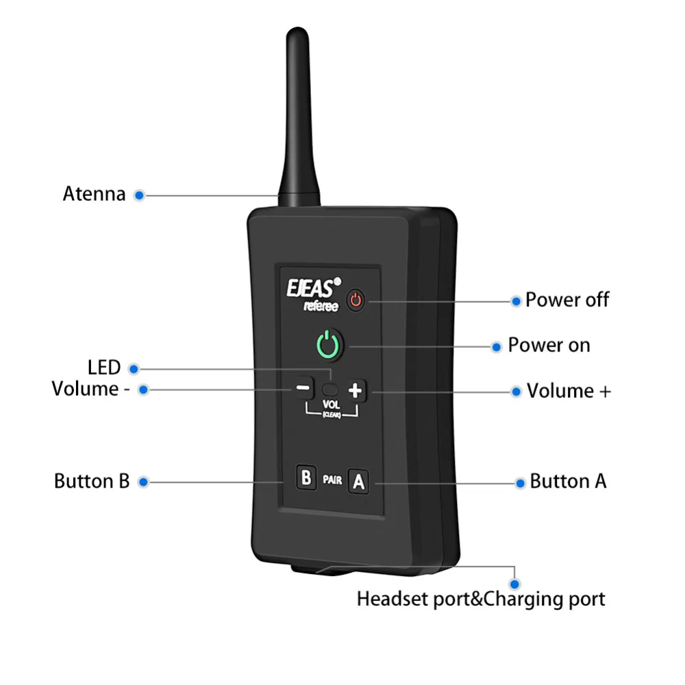 EJEAS FBIM четырехполосная Bluetooth гарнитура с ремешком чехол 1 2 км Водонепроницаемая