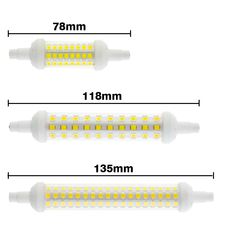 Светодиодная лампа R7S 6 Вт 9 12 78 мм 118 135 SMD 2835 светодиодная лампочка 220 В 240 в кукуруза