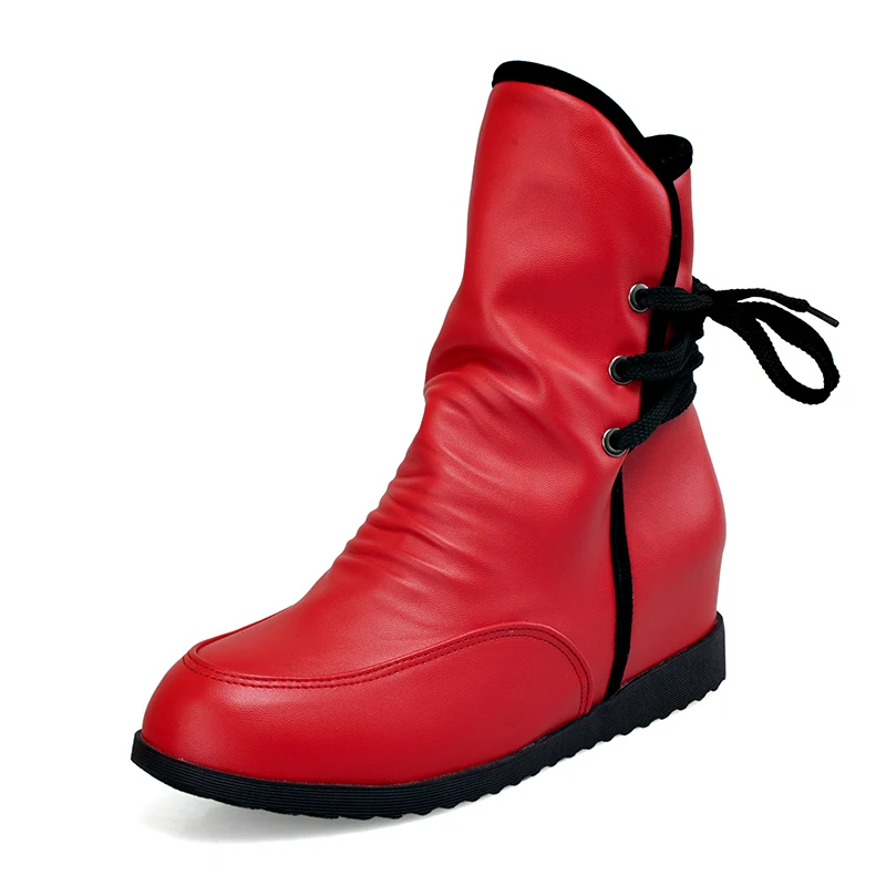 Женские ботильоны с перекрестной шнуровкой большие размеры|short boots|ankle bootsboots female |