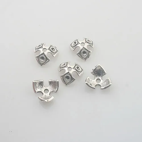 

30pcs Tibetan silver flower bead cap findings X0132