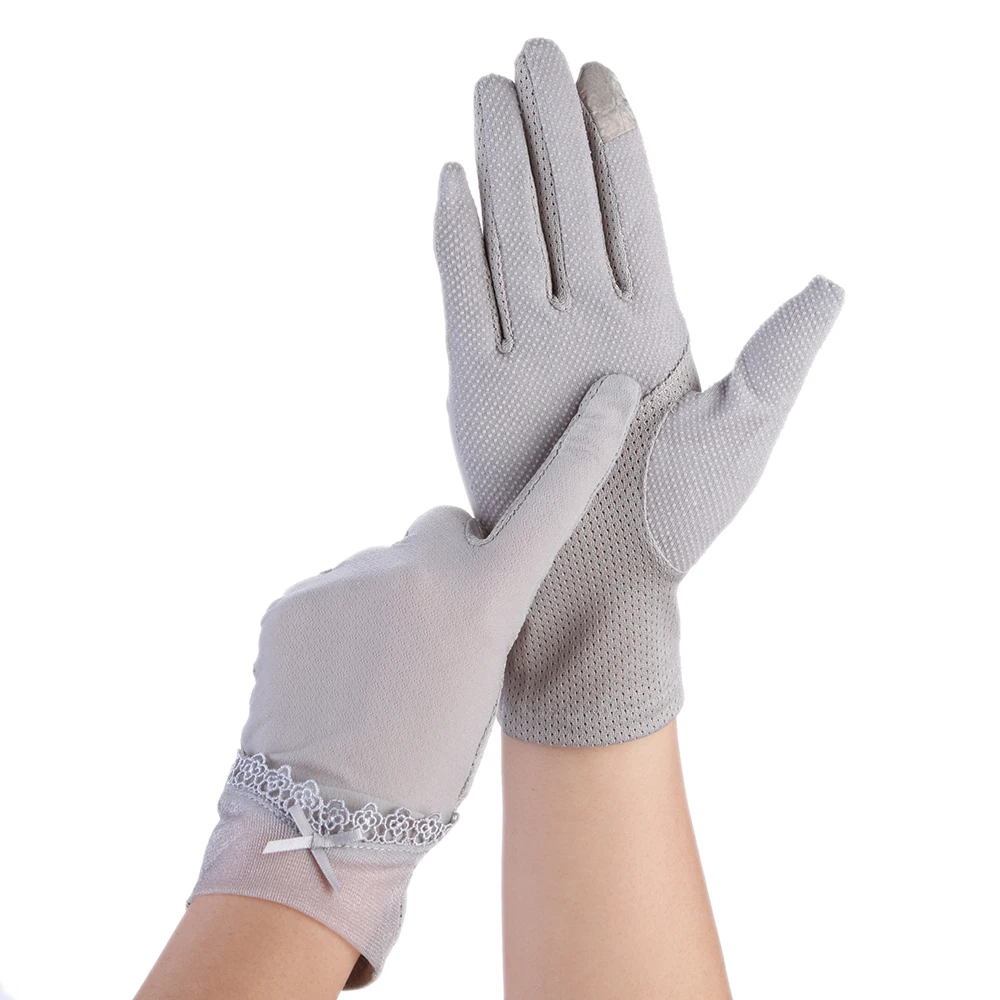 Женские солнцезащитные перчатки высокие эластичные кружевные Дизайнерские