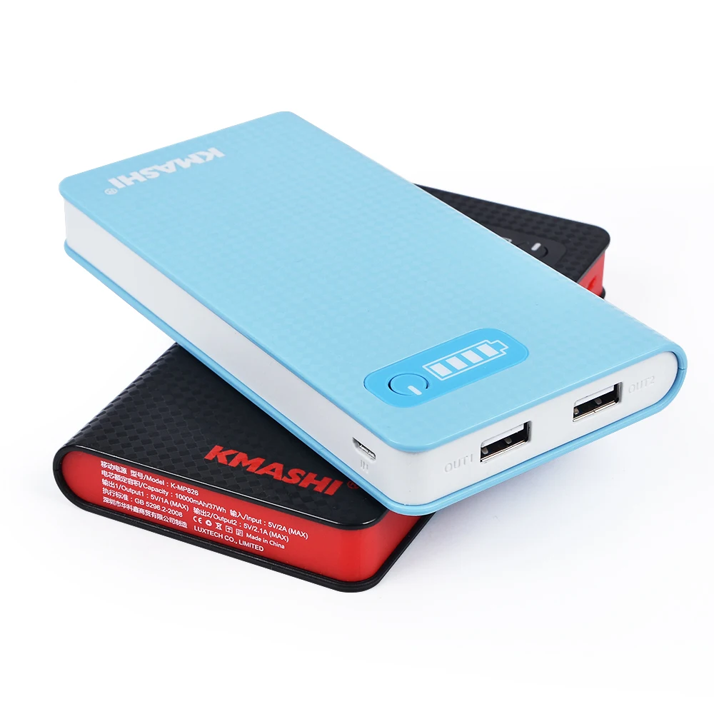 Оригинальный 10000 мАч KMASHI Портативный power Bank зарядное устройство Внешний