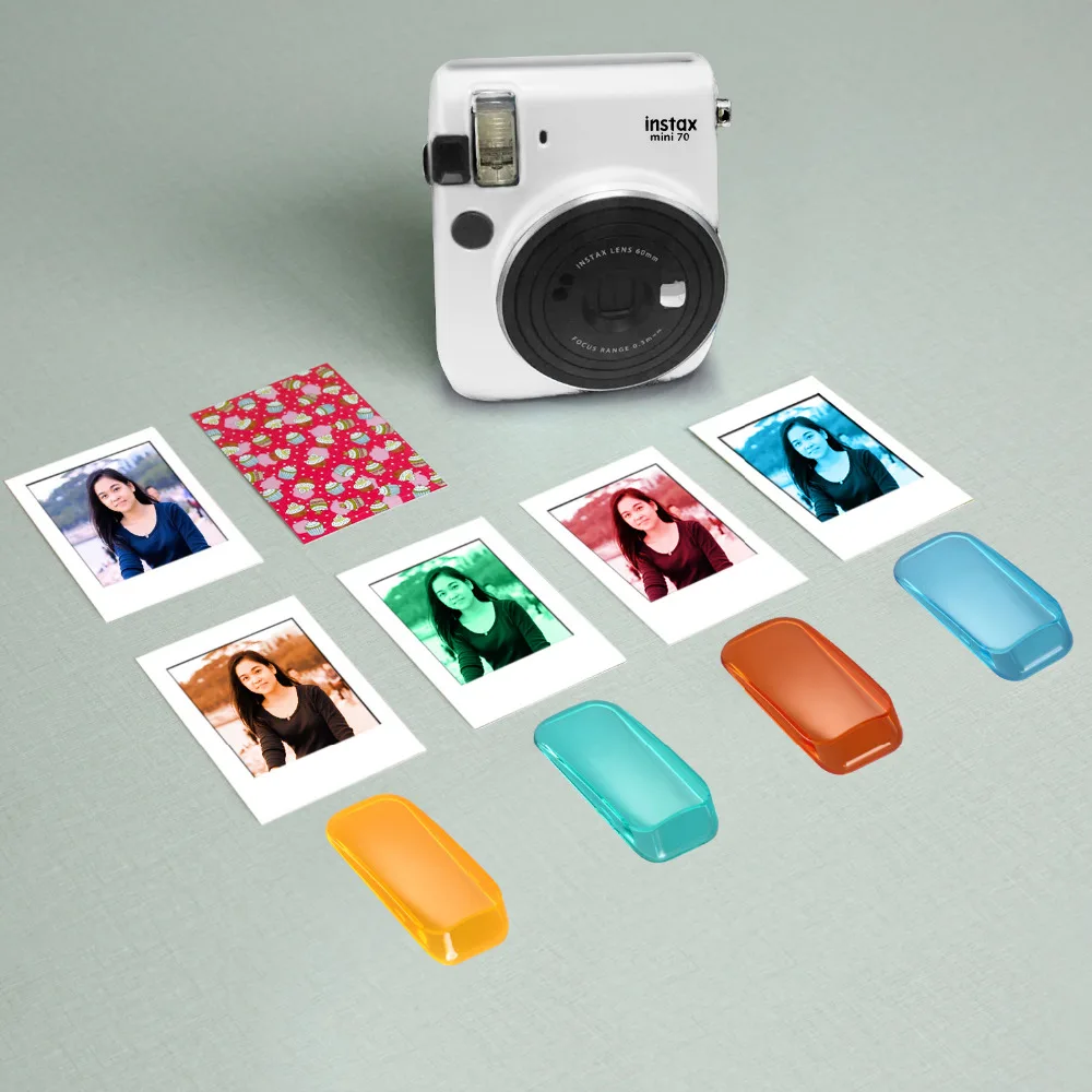Набор аксессуаров Neewer 56 в 1 для Fujifilm Instax Mini 70 (белый): чехол камеры с ремешком +