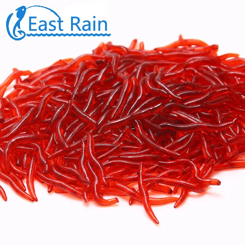 

East Rain 3,5 см 100 шт./лот ПВХ дождевой червь, мягкие приманки для ловли окуня, Краппи, форели, бесплатная доставка
