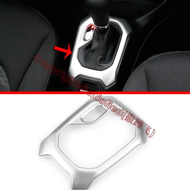 

ABS Pearl Chrome Interior Gearshift Knob Trim For JEEP Renegade 2015 2016 2017