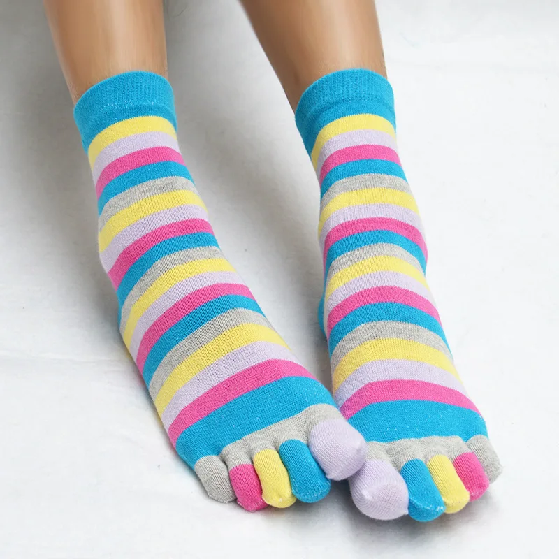 Модные носки с пятью пальцами для девочек Calcetines хлопковые повседневные Мягкие