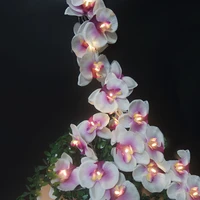 holiday handmade flower orchid light stringchristmas event partynew year floral garlandfestival strip supplieshome decor