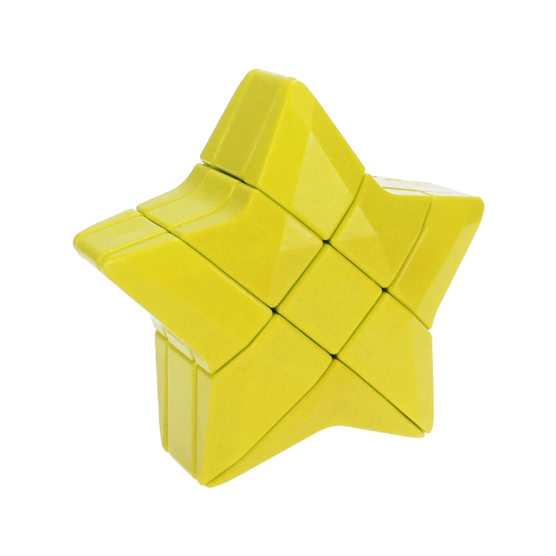 Yellow 3*3*3 Звезда куб синий/красный/желтый головоломка Cubo Magico развивающая игрушка для детей подарок скоростной куб - Цвет: Yellow