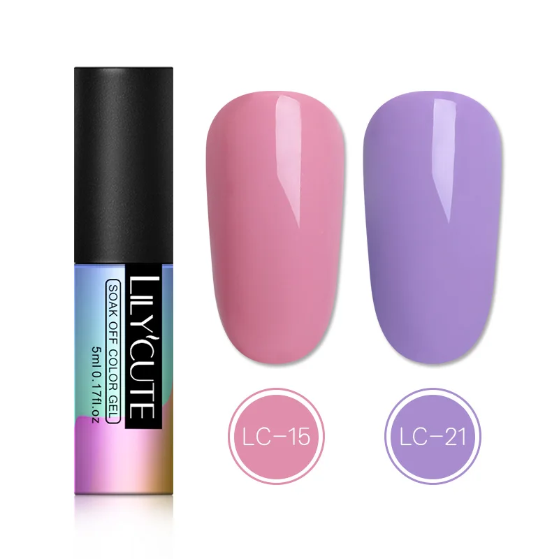 Pattern 25 2pc LILYCUTE Блестящий Гель-лак 5 мл стойкий Полупостоянный Маникюр Vernis для ногтей Гель-лак для ногтей - Цвет: Pattern 25 2pc