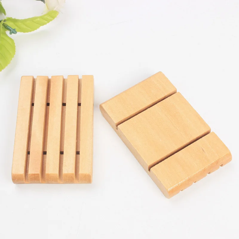 100pcs Natural Wooden Soap Tray Holder Rack Plate Box Container Dish Bathroom Accessories lin3853 | Дом и сад