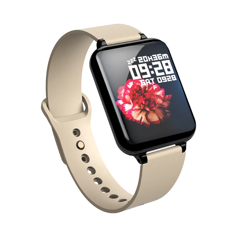 Бежевый DEMOR Смарт-часы Hero Band 3 спортивный браслет для фитнеса водонепроницаемый пульсометр Монитор артериального давления умные часы для iPhone Android - Цвет: Бежевый