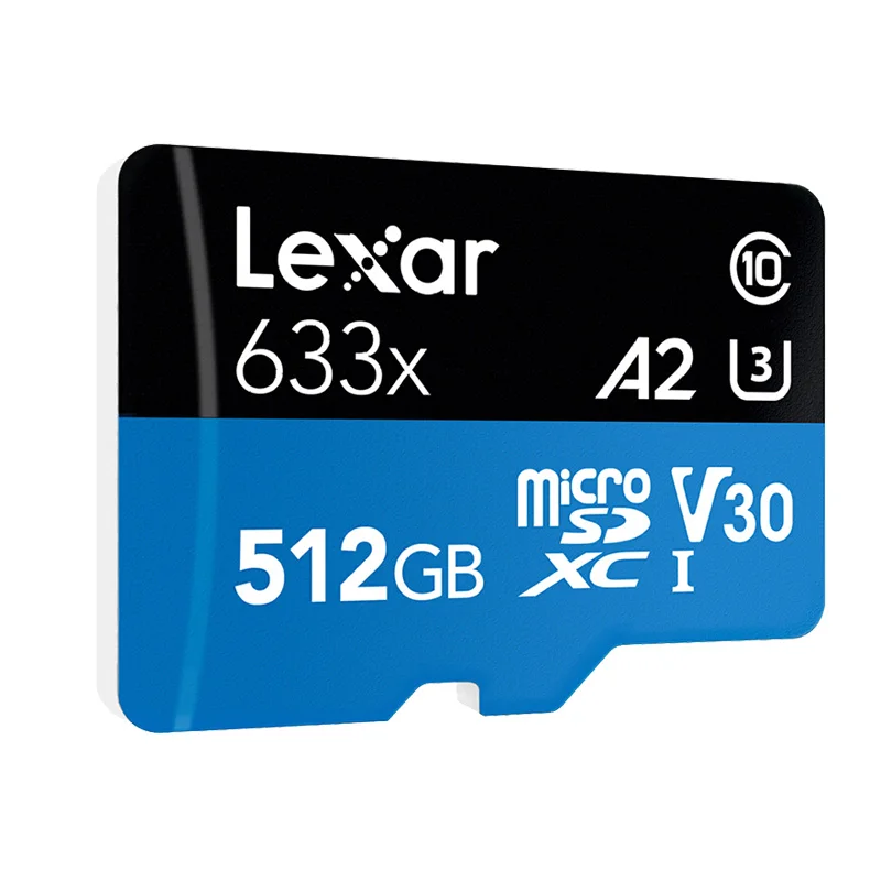 Lexar Micro sd карта 512 ГБ 95 МБ/с./с Высокая производительность 633x высокоскоростная