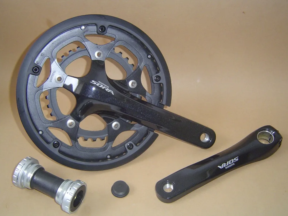 Новая Shimano Сора FC-3550 170 мм двойной Компактная рукоятка диаметра окружности болтов(черный 50/34T с BB