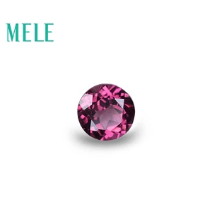 Меловый натуральный красный гранат Alcoa для изготовления ювелирных изделий, 5X5mm 0.7ct круглый отрезной драгоценный камень с высоким качеством, mian камень для diy Кольца