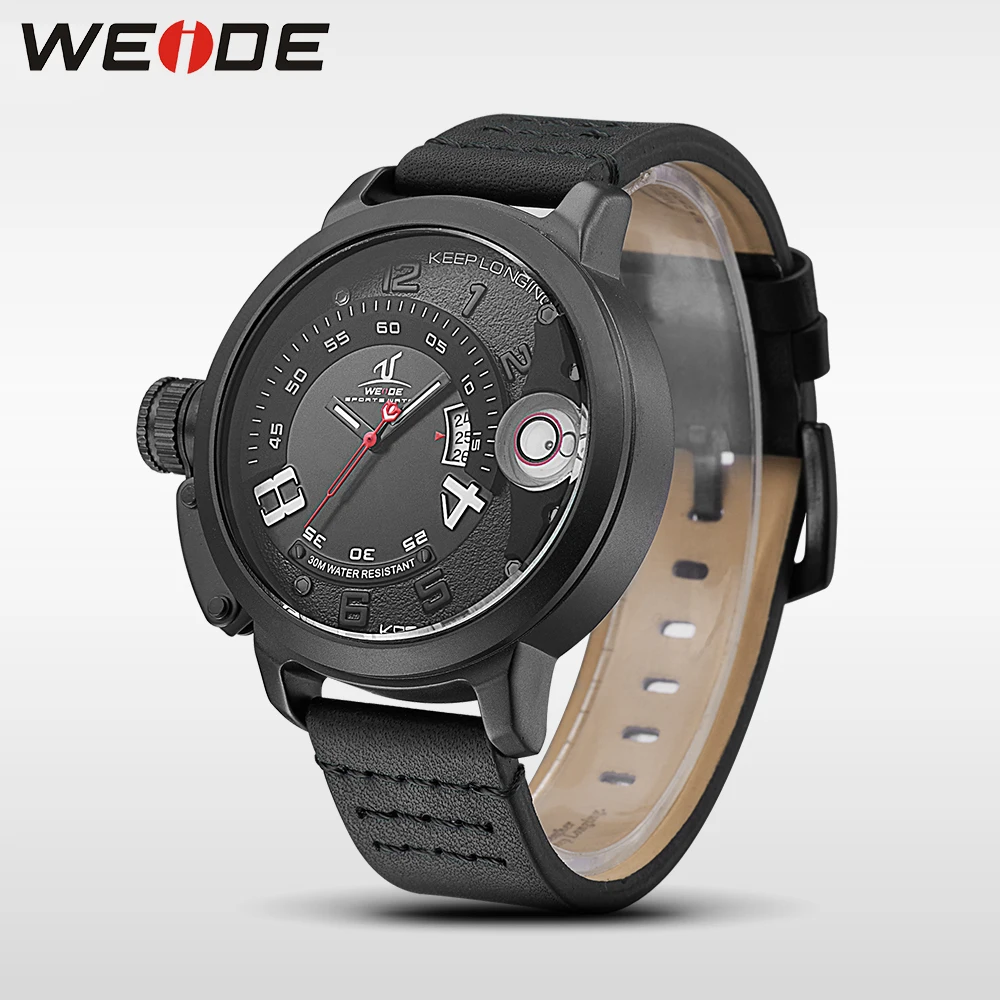 Часы WEIDE брендовые Роскошные Мужские кварцевые спортивные наручные часы из