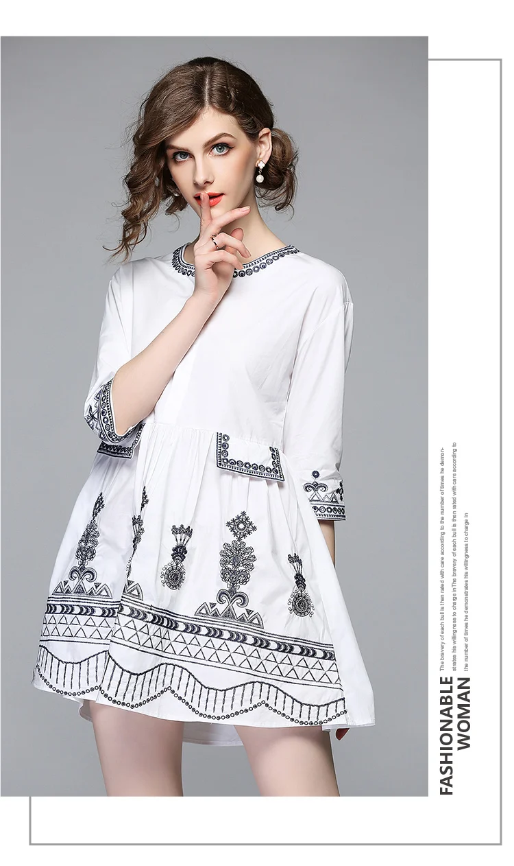 Женское платье рубашка Boho винтажное мини с коротким рукавом и винтажной