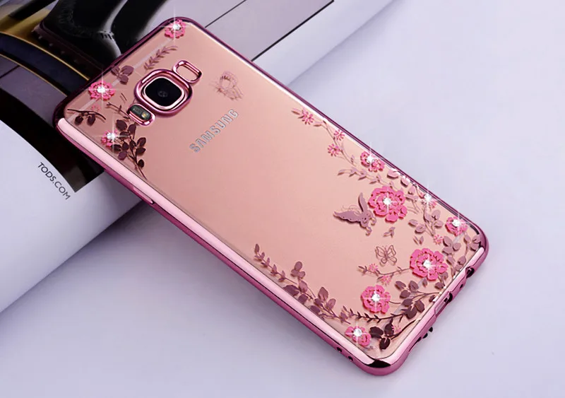 Pdgb чехол для samsung Galaxy J1 J3 J5 J7 J4 J6 J8 J2 Pro Prime с украшением в виде кристаллов крышка свежие цветы Прозрачная защитная оболочка