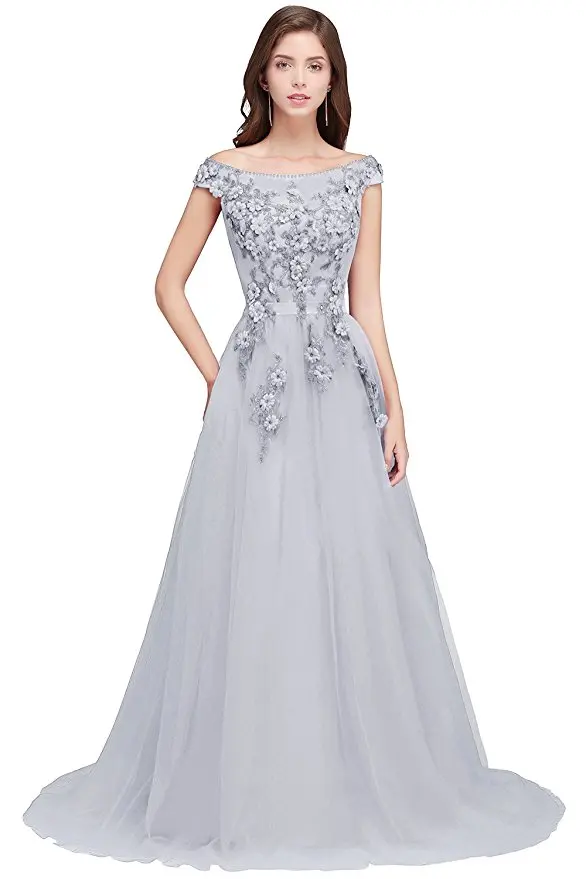 Robe de Soiree 3D цветочный принт Длинные Бордовые бисерные Выпускные платья Тюль