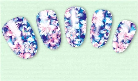 Новинка, 48 листов, цветные смешанные наклейки для дизайна ногтей, наклейки для ногтей с цветами, переводные наклейки для ногтей, полное покрытие, обертка, инструмент для маникюра, LAA049-096