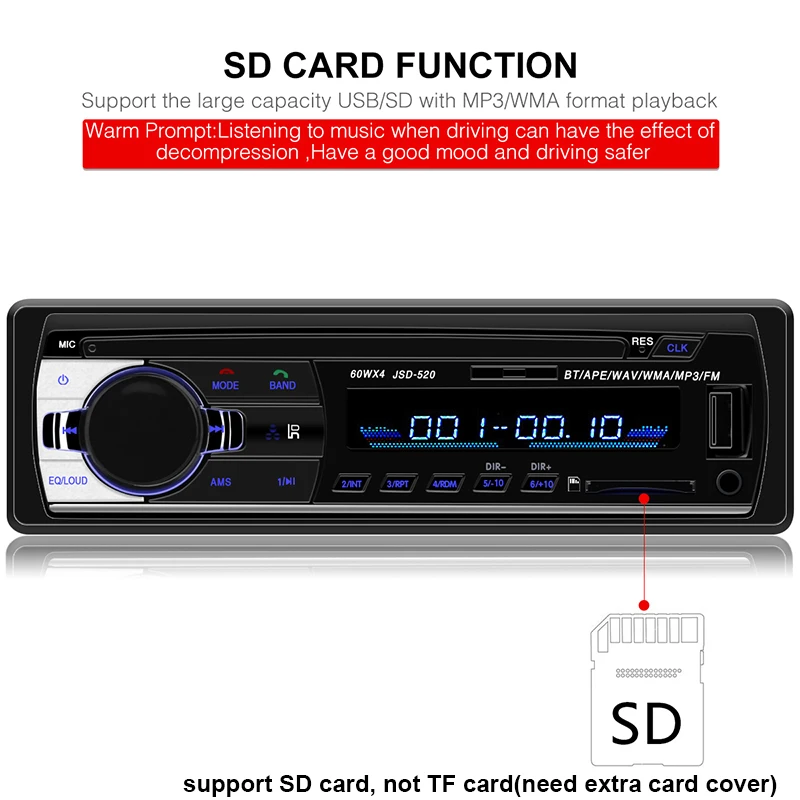 Автомагнитола 1 Din Bluetooth SD MP3 плеер Coche радио Estereo Poste Para Авто аудио стерео Carro Samochodowe Automotivo