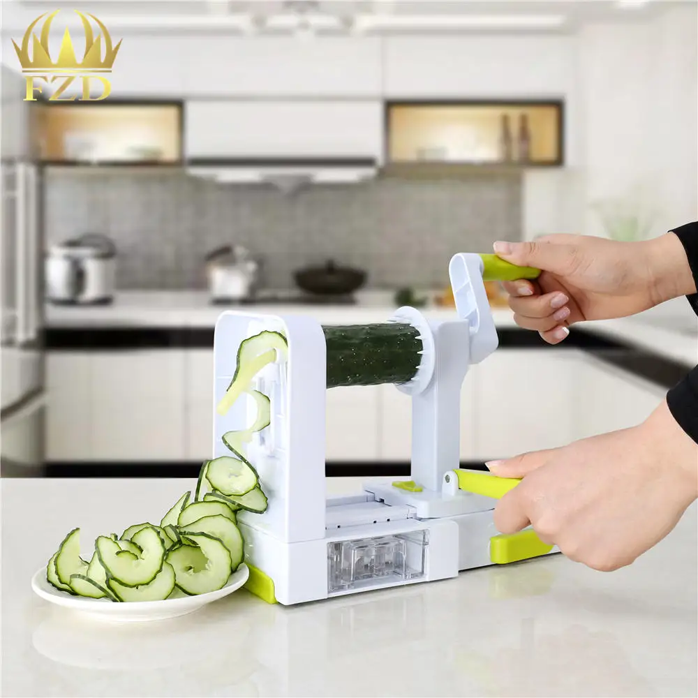 FANGZHIDI Spiralizer Овощной слайсер складной 5 лезвий и съемный спиральный паста спагетти