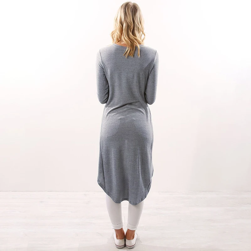 Повседневные Рубашки Топы черные с длинным рукавом модные О образным вырезом