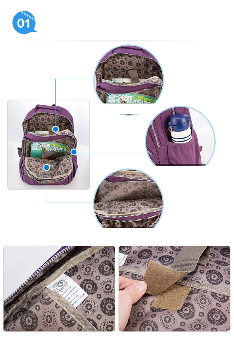 TEGAOTE, женский рюкзак для девочек-подростков, нейлоновые рюкзаки, Mochila Feminina, женский рюкзак для путешествий, школьный ранец, женская сумка