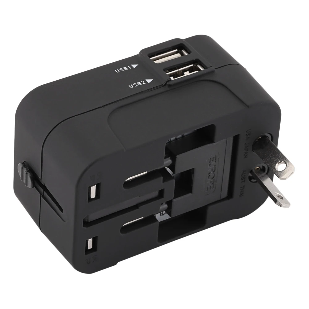 Международный адаптер питания для путешествий Dual USB порты и разъёмы падение