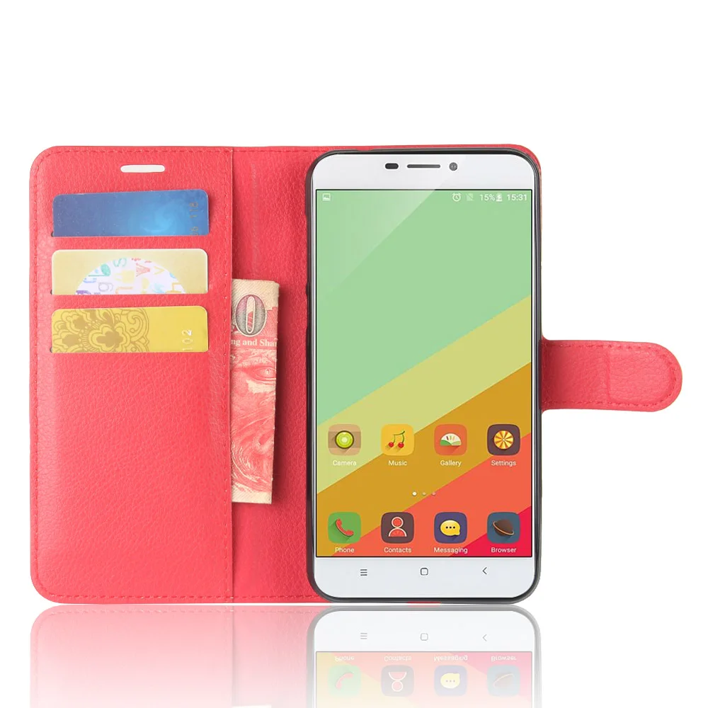 Чехол U20Plus для Oukitel U20 Plus кожаный защитный чехол бумажник с отделением карт и