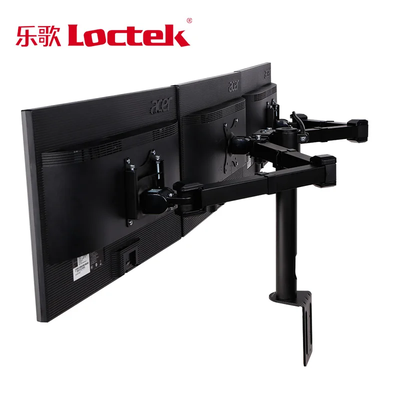 Loctek D2T настольная 10 30 дюймов Тройная подставка для дисплея полная свобода