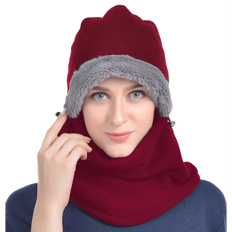 Женские головные уборы Winte пушистая Пыленепроницаемая ветрозащитная теплая