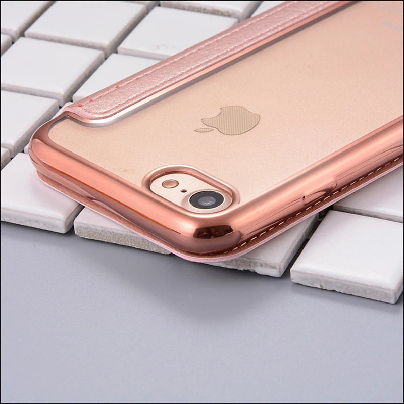 Универсальный чехол-кошелек с гальваническим покрытием для iPhone 8, 7 Plus, 8 Plus, мягкий ТПУ+ PU кожаный флип-чехол с подставкой, чехол для iPhone8 Plus