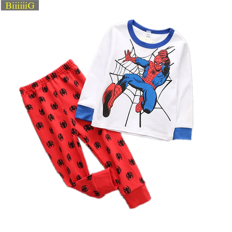 Супер герой Детские комплекты одежды Топы Корректирующие + Брюки для девочек 2