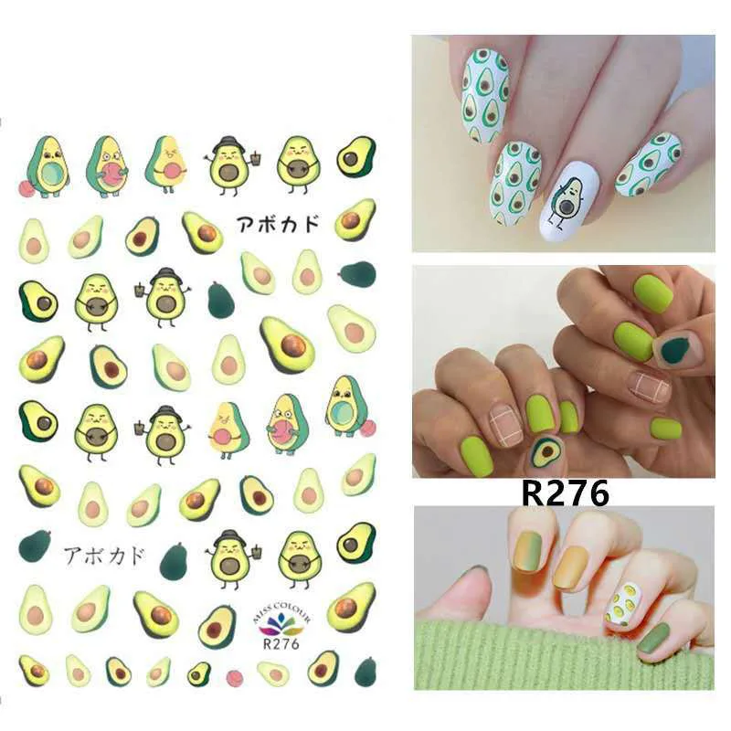 11 Sheets Nail Art Stickers 3D Summer Stickers Flower Fruit Plant Cartoon Dog Nail Decals for Women Kids Manicure DIY Nail Salon