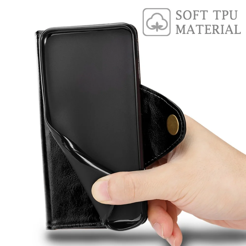 SLEO ретро кожаный чехол для huawei Y5 2018 Coque Роскошный кошелек Стенд флип Prime чехлы |
