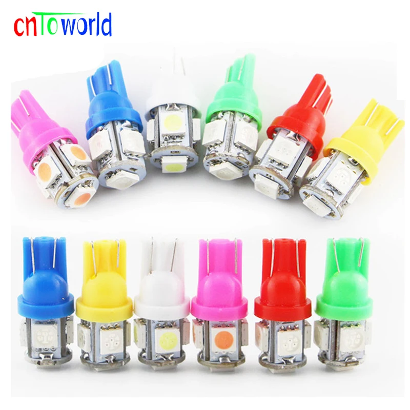 1000 шт. грузовик светодиодный 12V 24V T10 W5W 5 SMD 5050 5SMD габаритный фонарь парковки